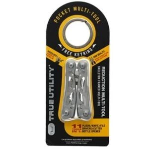 True Utility Pocket Multi-Tool with free key ring. 11 tools in 1 NEW !